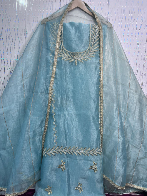 Shimmer Crush with Dupatta and Natural Crape Bottom KwbFashion