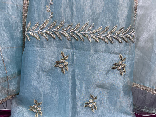 Shimmer Crush with Dupatta and Natural Crape Bottom KwbFashion