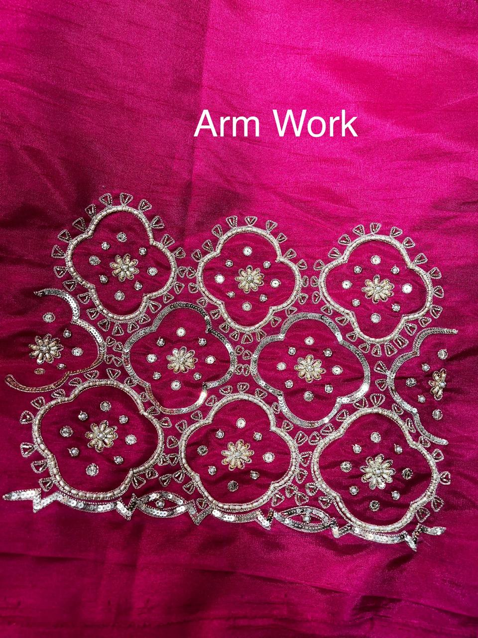Pink Handmade Kadai Suit | Khadi Silk | Dupatta | Bottom KwbFashion