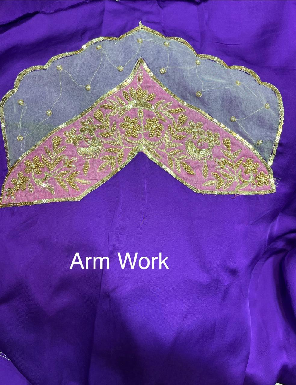Handmade Kadai Suit | Sattan Silk | Dupatta | Bottom KWB Fashion