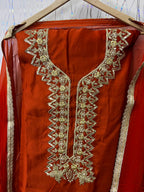 Handmade Kadai Suit | Sattan Silk | Dupatta | Bottom KwbFashion