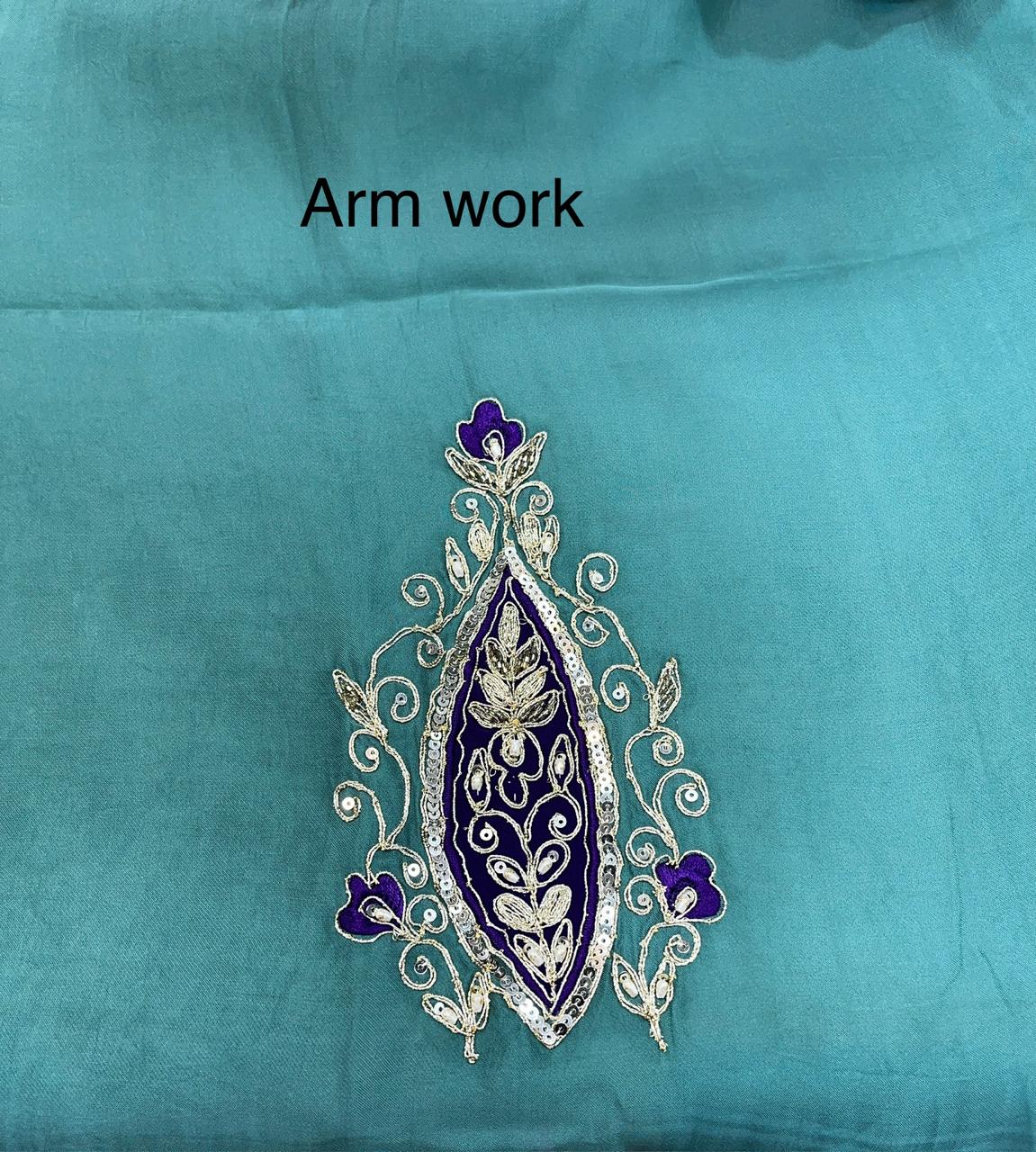 Handmade Kadai Suit | Sattan Silk | Dupatta | Bottom KWB Fashion