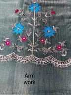 Shimmer Crush Fabric Full Suit | Puthi Dori Handwork | Bottom & Dupatta Included | SK Fabric KWB Fashion