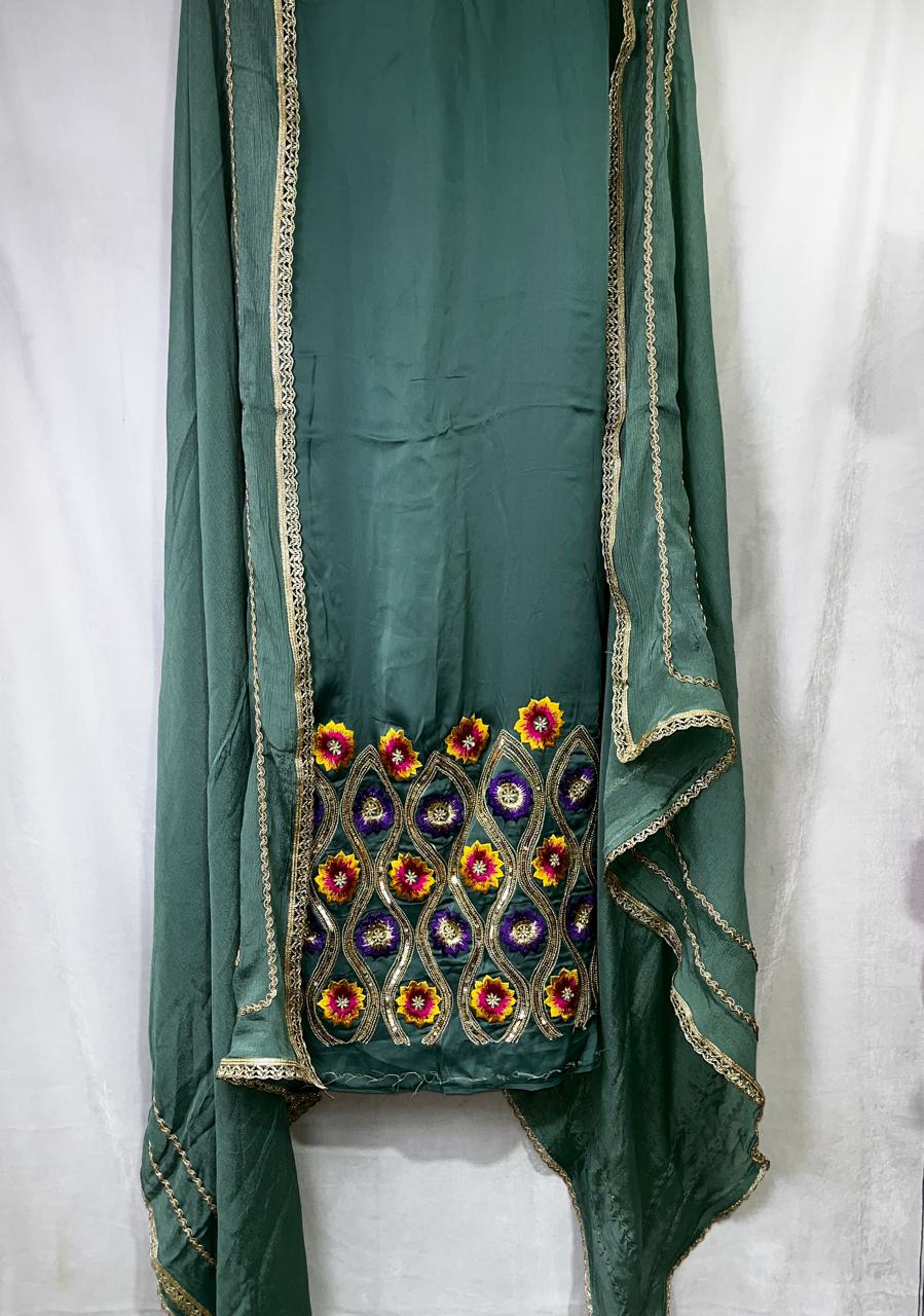 Satton Silk All-Over Suit with Semi-Chillon Dupatta KwbFashion