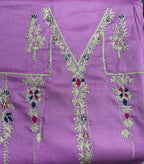Elegant Khadi Silk All-Over Suit | Machine Aari Work | Without Dupatta KwbFashion