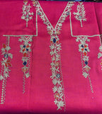 Elegant Khadi Silk All-Over Suit | Machine Aari Work | Without Dupatta KwbFashion