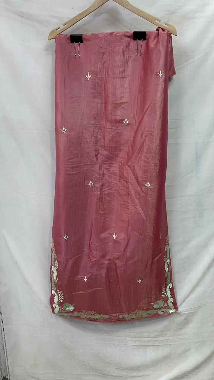 Glass Tissue Full Suit with Dupatta | Elegant Machine Puff Work | Festive & Party Wear KwbFashion