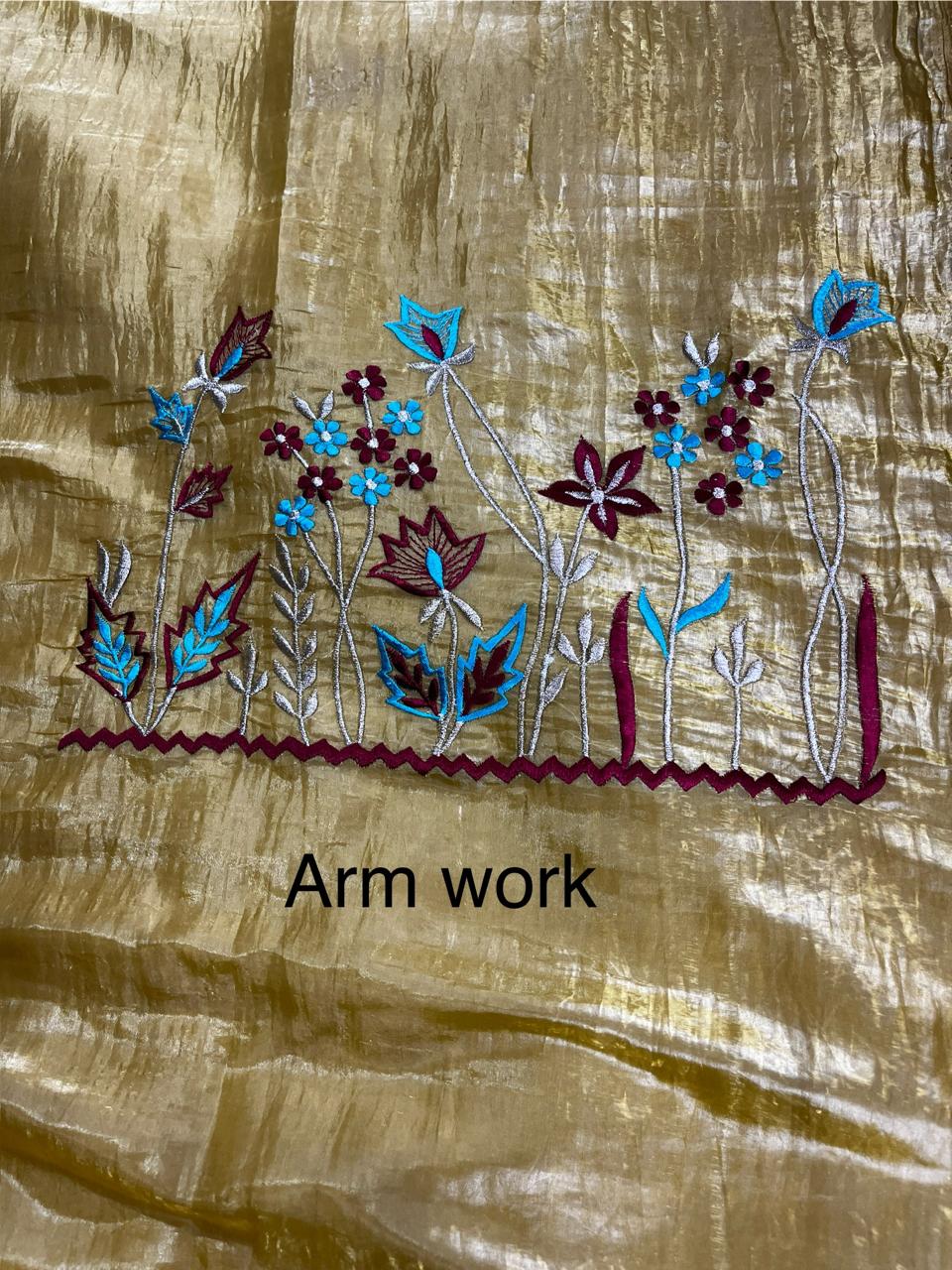 Crush TIssue | Machine Work | Unstitched Pure Elegant Punjabi Suit KwbFashion