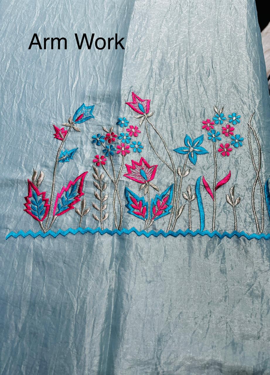 Crush TIssue | Machine Work | Unstitched Pure Elegant Punjabi Suit KwbFashion