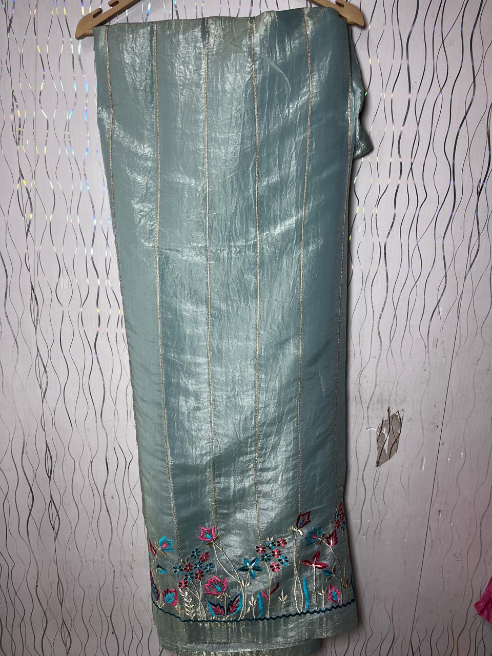 Crush TIssue | Machine Work | Unstitched Pure Elegant Punjabi Suit KwbFashion