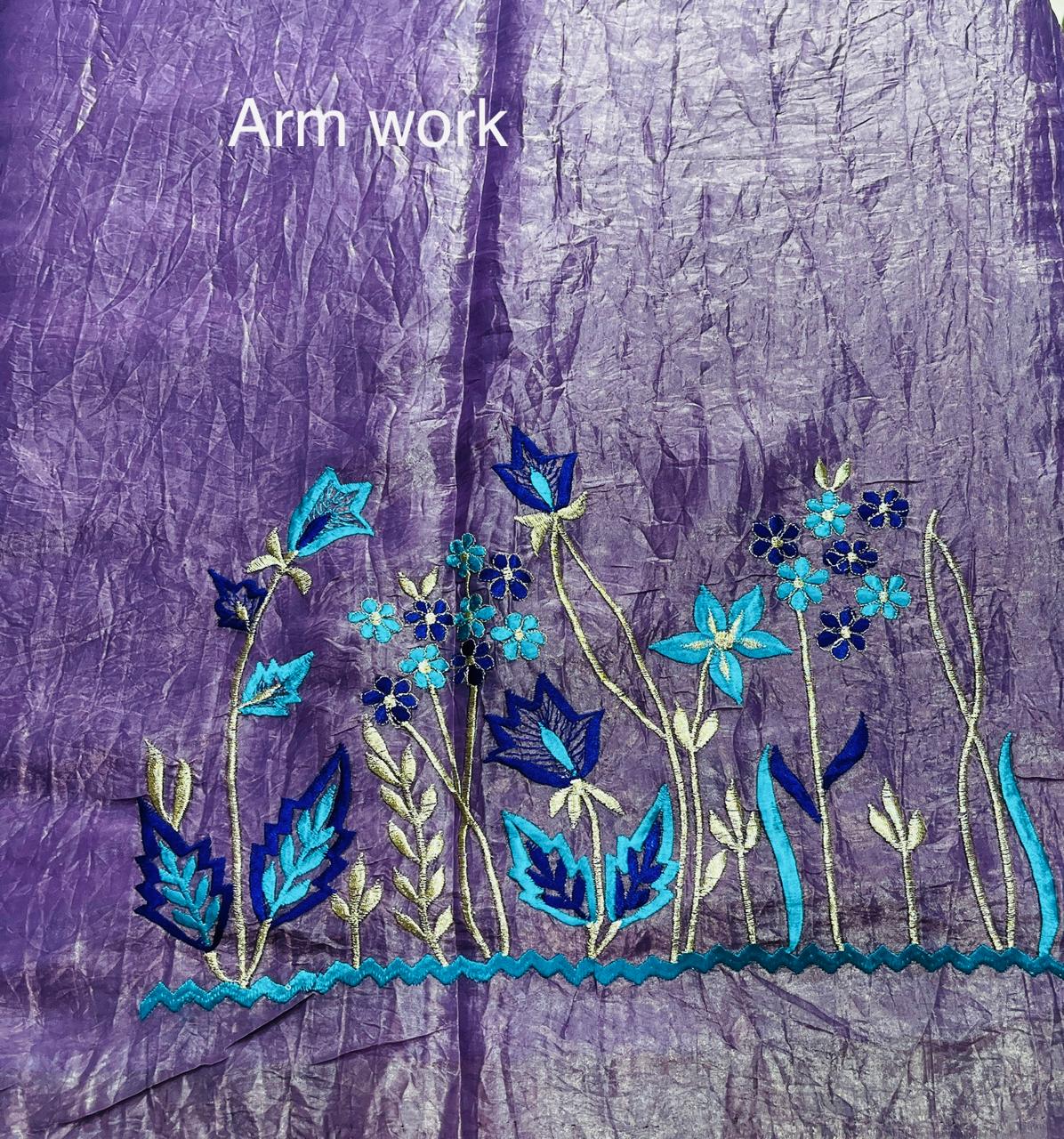 Crush TIssue | Machine Work | Unstitched Pure Elegant Punjabi Suit KwbFashion