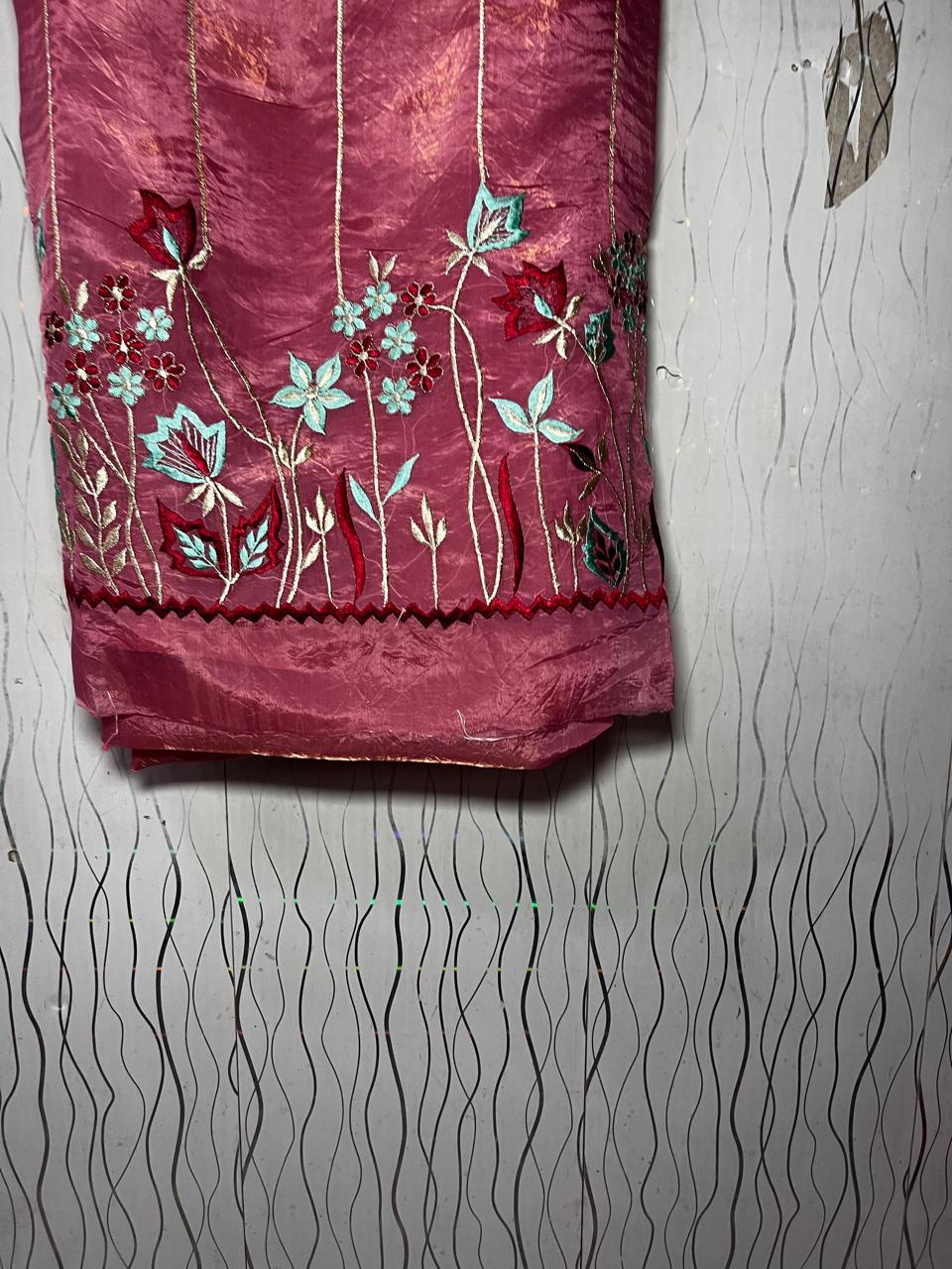 Crush TIssue | Machine Work | Unstitched Pure Elegant Punjabi Suit KwbFashion