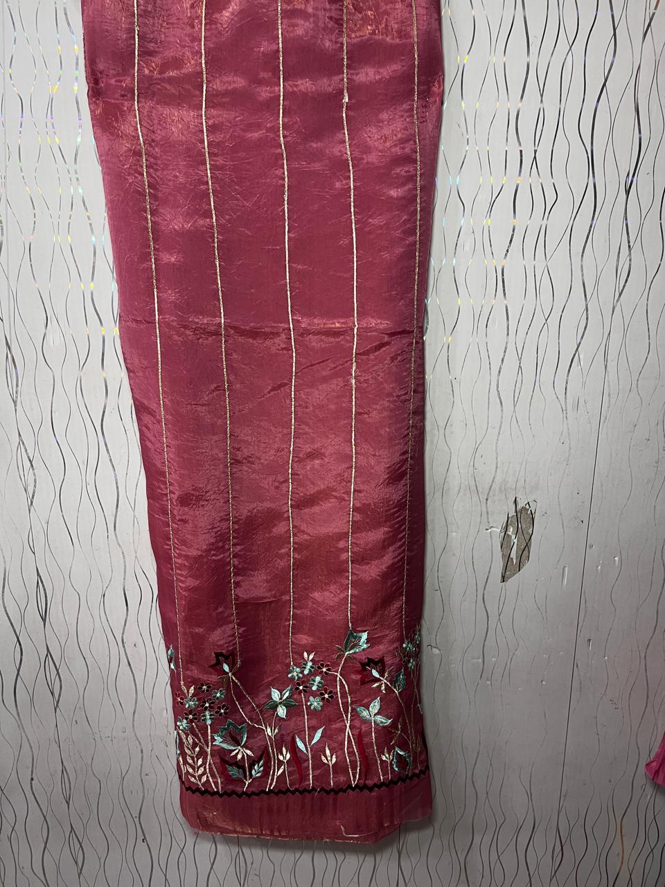 Crush TIssue | Machine Work | Unstitched Pure Elegant Punjabi Suit KwbFashion