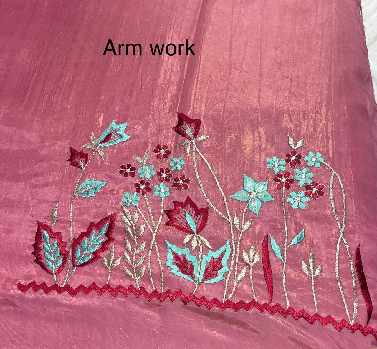 Crush TIssue | Machine Work | Unstitched Pure Elegant Punjabi Suit KwbFashion