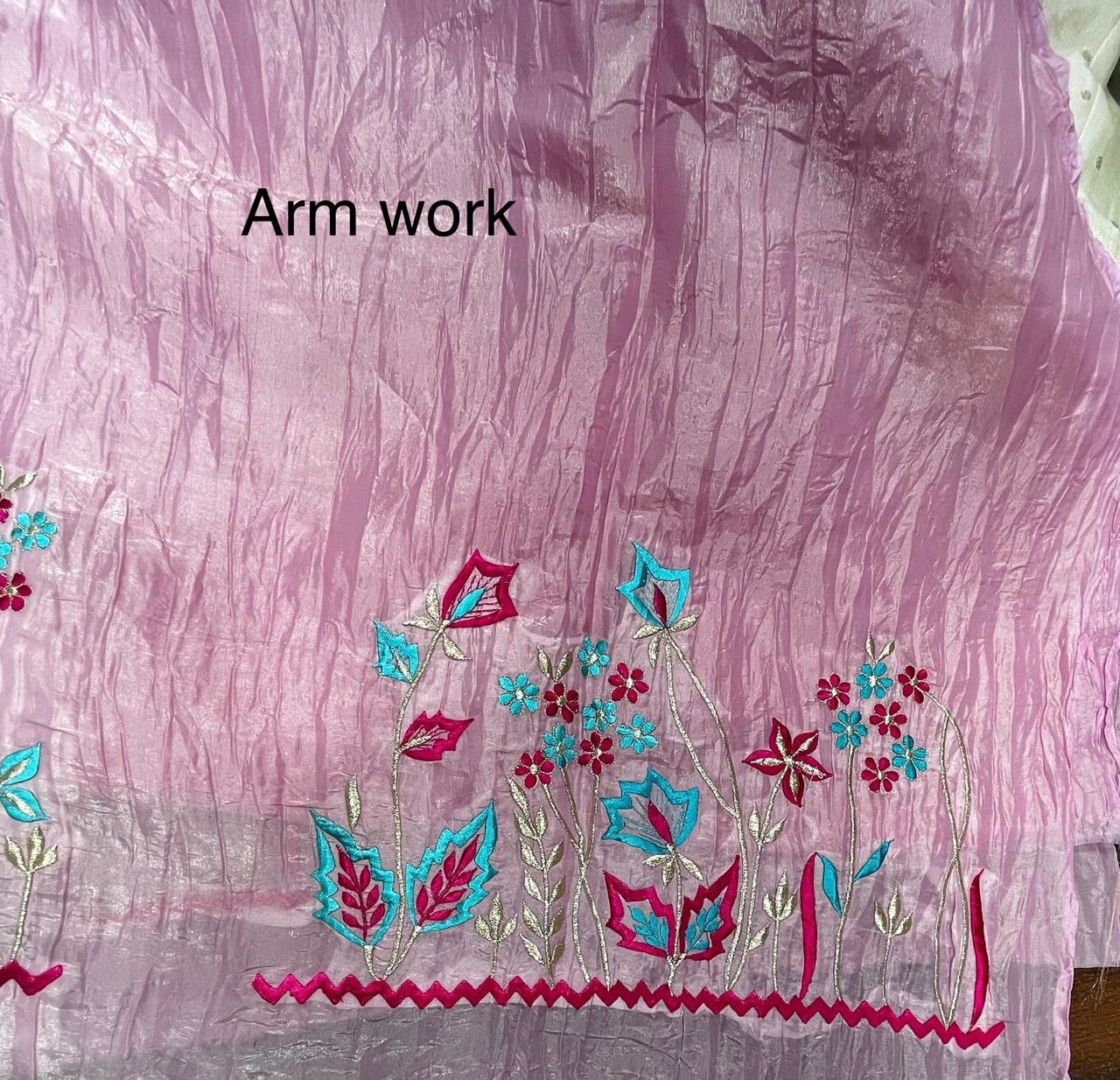 Crush TIssue | Machine Work | Unstitched Pure Elegant Punjabi Suit KwbFashion