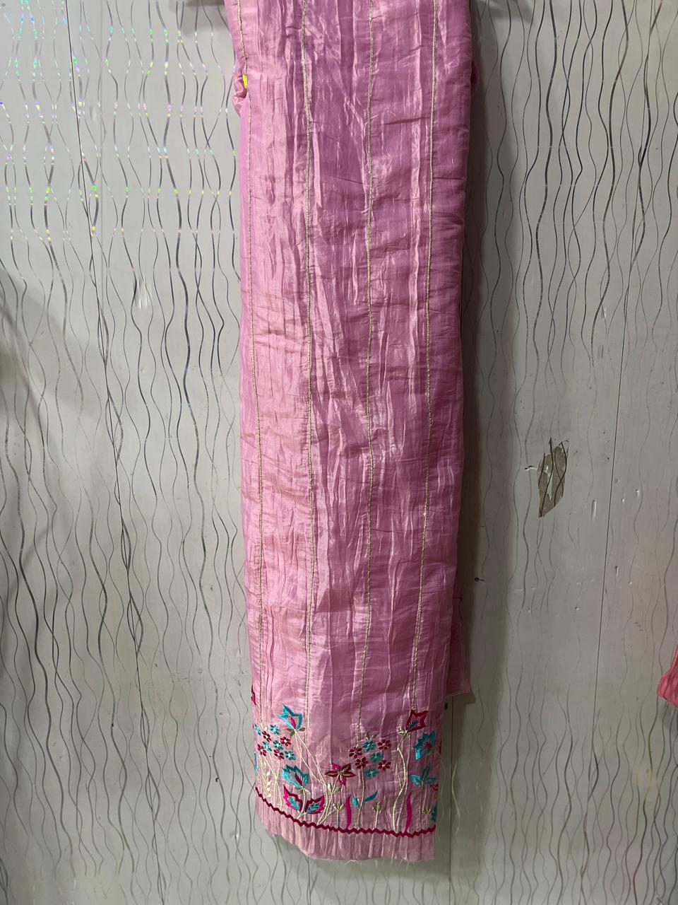 Crush TIssue | Machine Work | Unstitched Pure Elegant Punjabi Suit KwbFashion