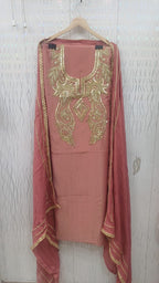 Shimmer Crush Fabric Full Suit | Puthi Dori Handwork | Bottom & Dupatta Included | SK Fabric KWB Fashion